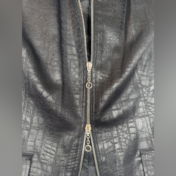 Juliana Women’s Front Zip Crocodile Pattern Vest Jacket, Sz 14 - Picture 7 of 9